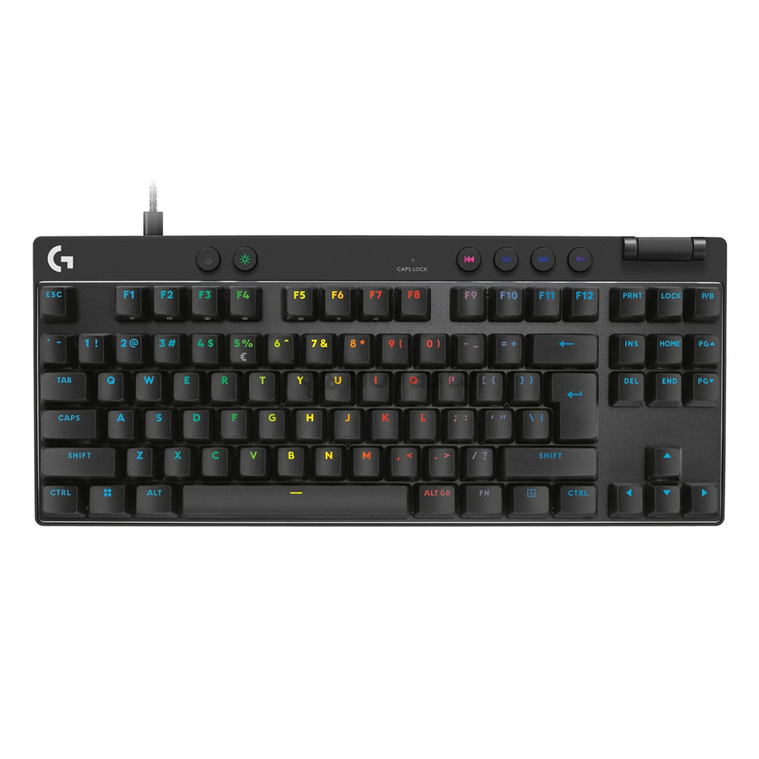 Klaviatūra Logitech Pro X TKL Rapid, US, juoda