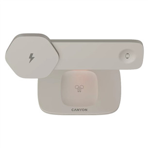 Canyon WCS-310, light grey/orange - Wireless Charging Dock