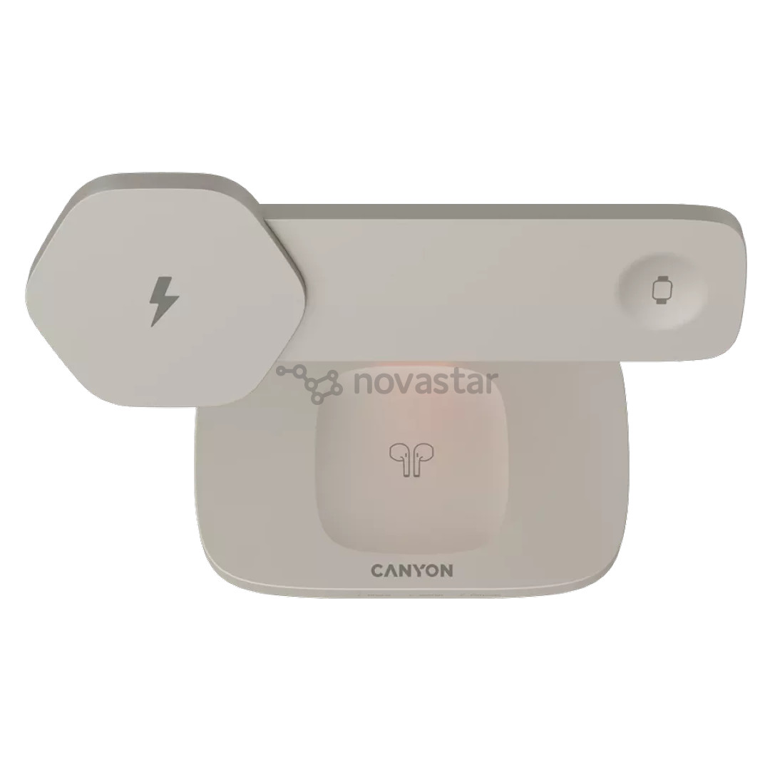 Canyon WCS-310, light grey/orange - Wireless Charging Dock