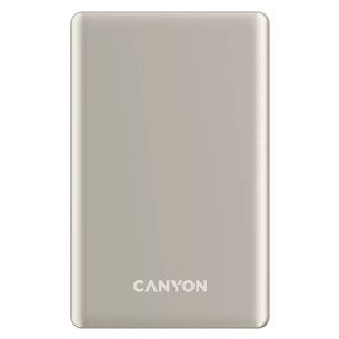 Canyon OnCharge 505 Slim Magsafe, 5000 mAh, belaidis įkrovimas, USB-C, smėlio spalvos - Išorinė baterija CNS-CPB505BE