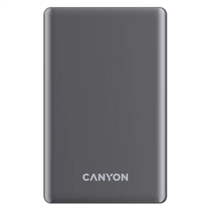 Išorinė baterija Canyon OnCharge 510 Slim Magsafe, 10000 mAh, belaidis įkrovimas, USB-C, tamsiai pilka CNS-CPB510DG