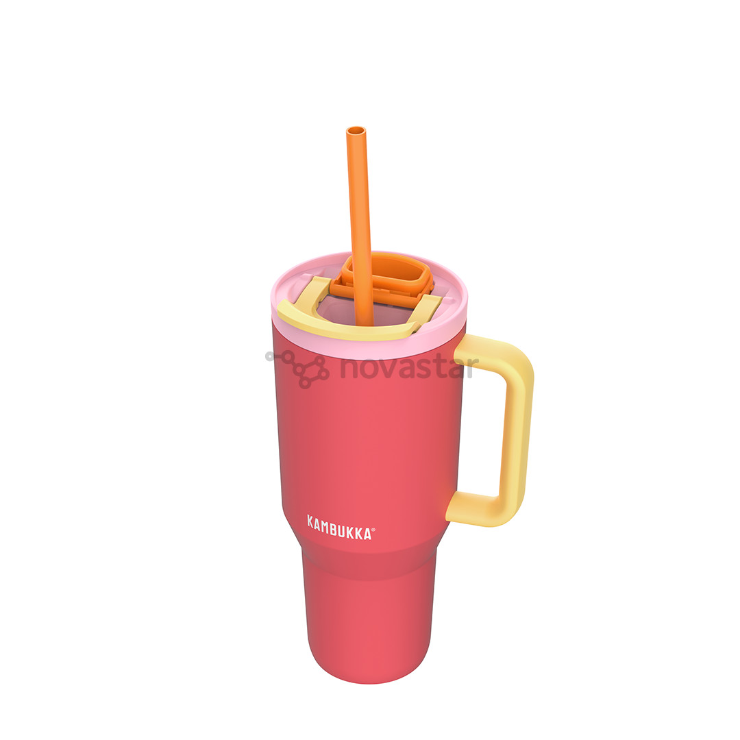 Termo gertuvė Kambukka Rio Tumbler, 950 ml, Pink Papaya, raudona/geltona