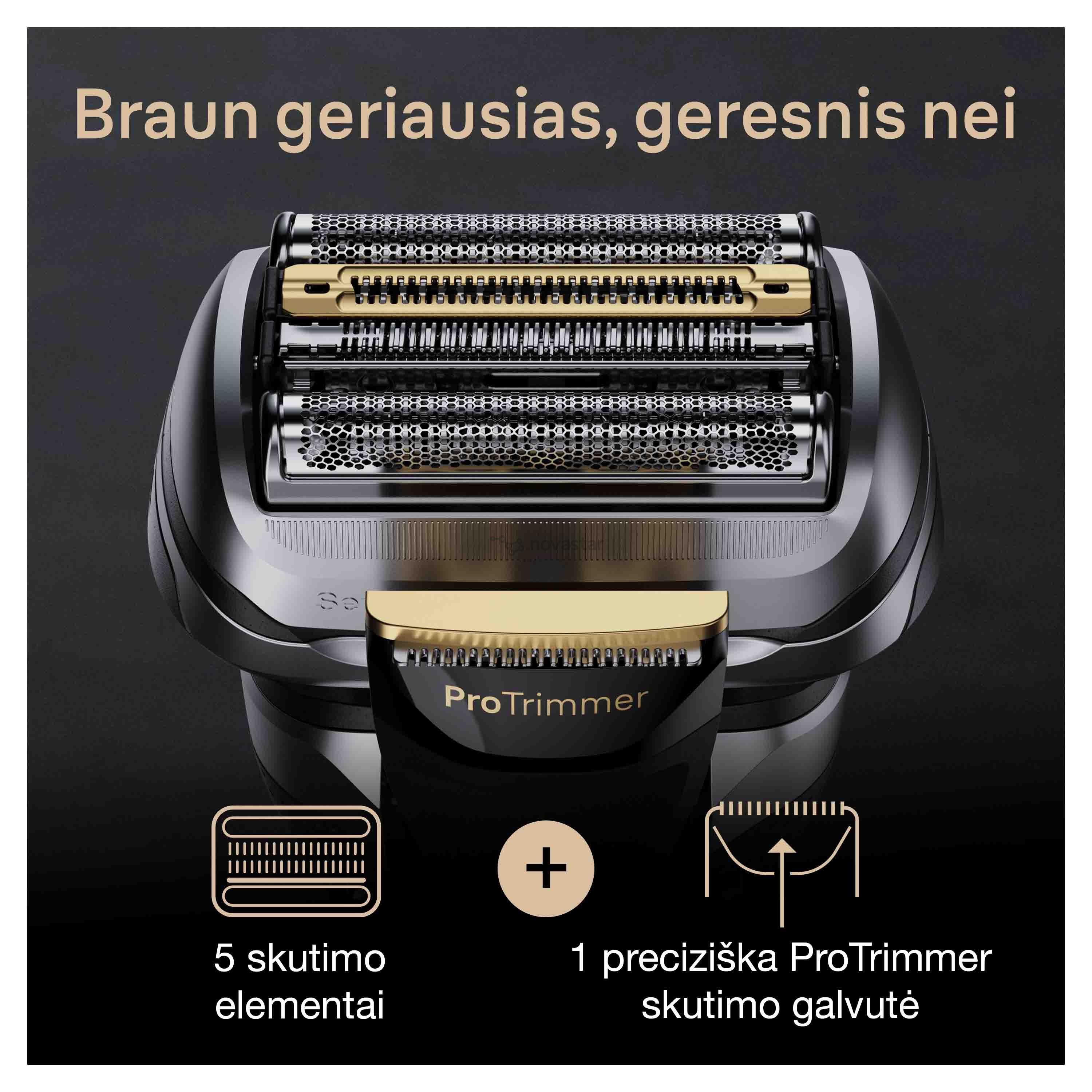 Skutimosi mašinėlė Braun Series 9 Pro, juoda