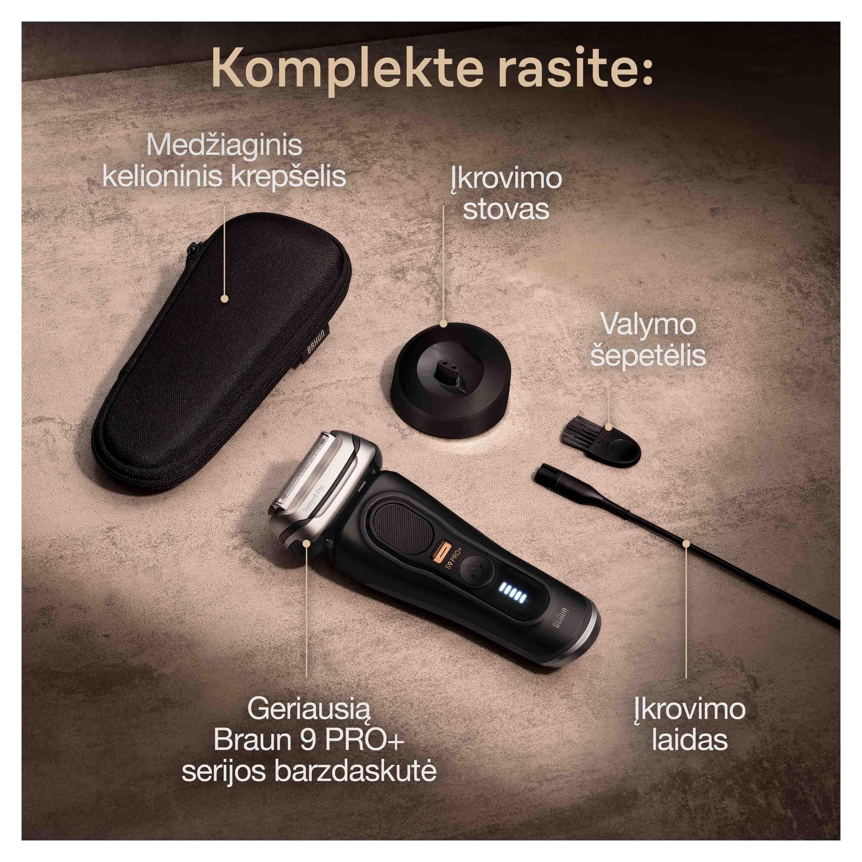 Skutimosi mašinėlė Braun Series 9 Pro, juoda