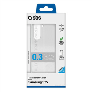SBS Skinny Cover, Samsung S25, transparent - Case