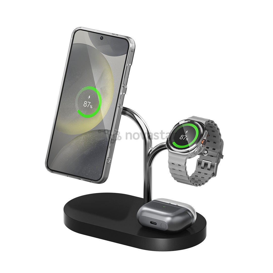 Belaidis įkroviklis Samsung 3-in-1 Wireless Charger, 45 W, juodas