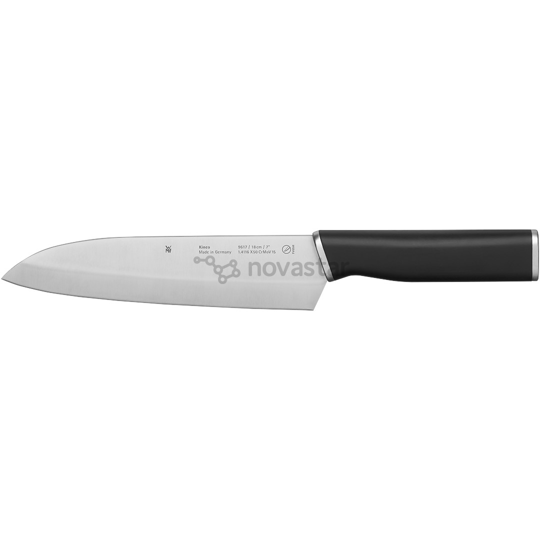 Santoku peilis WMF Kineo, 18 cm, juodas/nerūdijančio plieno