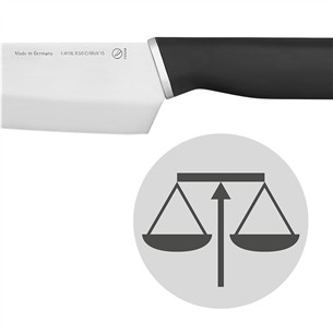 Santoku peilis WMF Kineo, 18 cm, juodas/nerūdijančio plieno