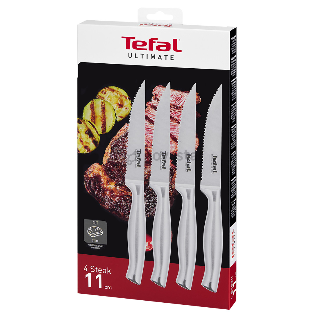 Peilių rinkinys kepsniams Tefal Ultimate, 11 cm, 4 vnt., nerūdijantis plienas