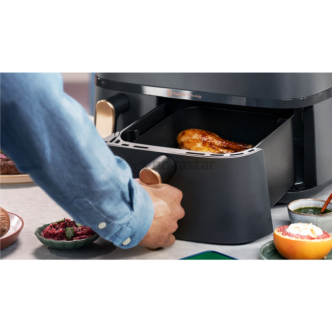 Karšto oro gruzdintuvė Philips 5000 Series Dual Basket, 2750 W, 9 L, juoda