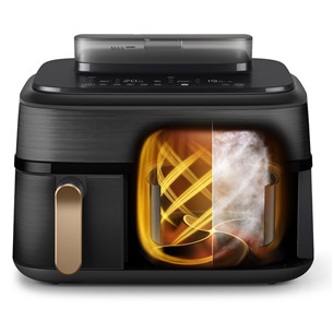 Karšto oro gruzdintuvė Philips 5000 Series Dual Basket, 2750 W, 9 L, juoda