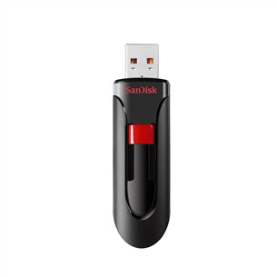 USB atmintinė SanDisk Cruzer Glide, 128 GB, juoda