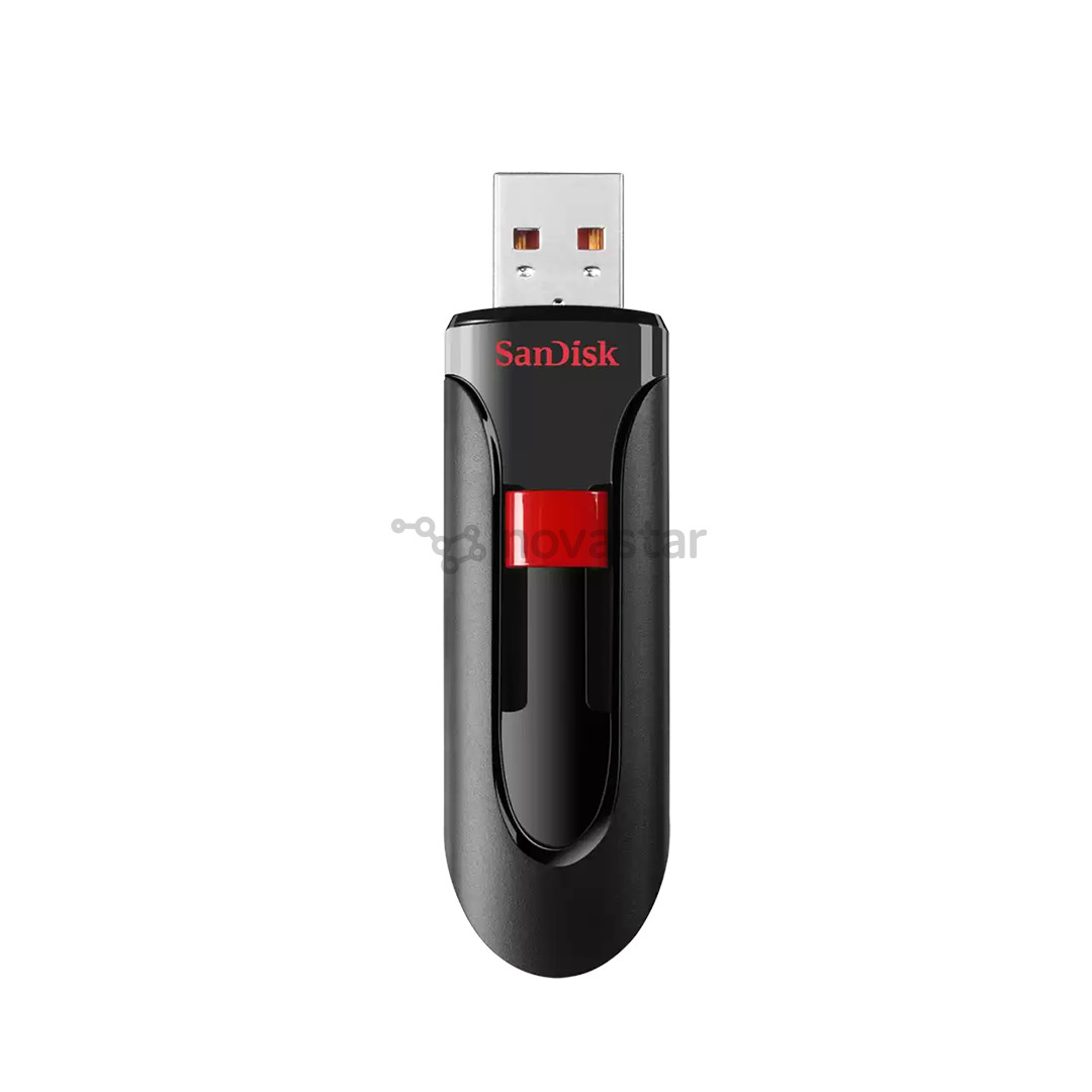 USB atmintinė SanDisk Cruzer Glide, 128 GB, juoda