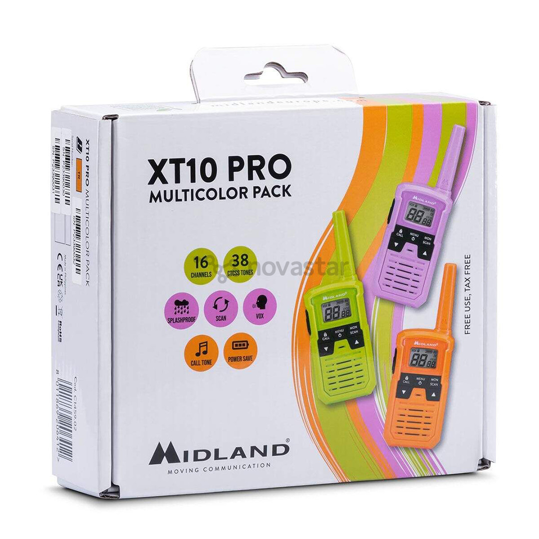 Midland XT10 Pro Multicolor, 3 vnt. - Radijo stotelės