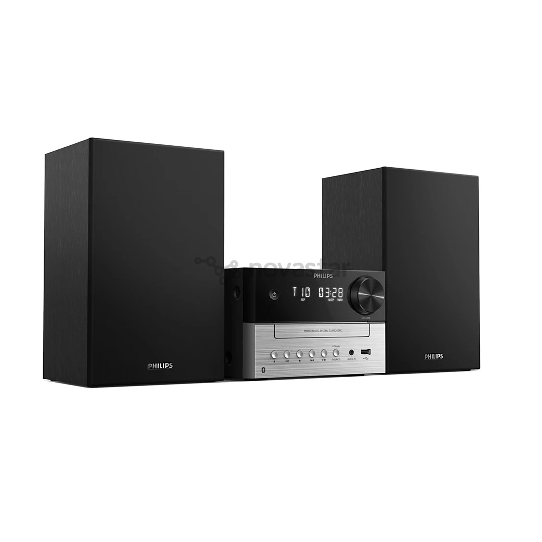 Philips TAM3205, 2.0, juodas/sidabro spalvos - Muzikinis centras