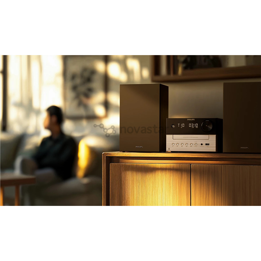 Philips TAM3205, 2.0, juodas/sidabro spalvos - Muzikinis centras