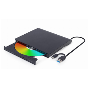Gembird DVD-USB 03, черный - Внешний читающий привод CD-DVD DVD-USB-03