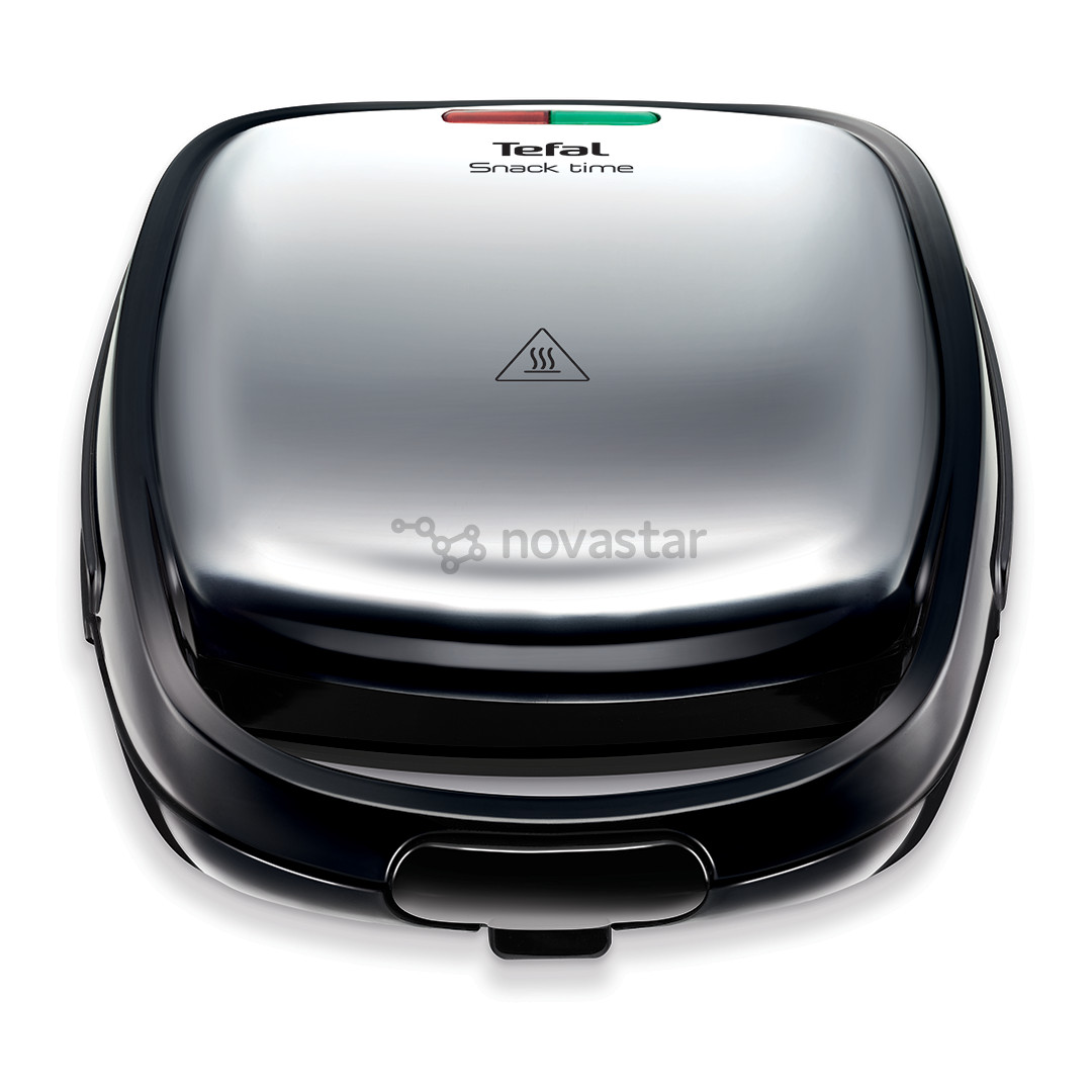 Tefal Snack Time, 700 W, black/inox - Sandwich and waffle maker
