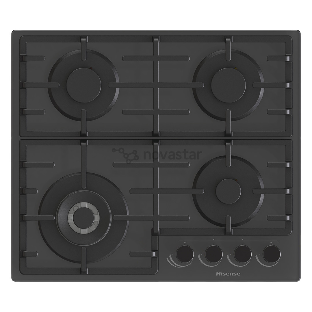 Hisense, width 60 cm, black - Built-in gas hob