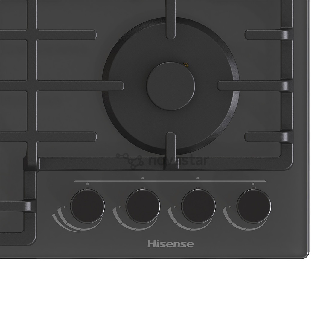 Hisense, width 60 cm, black - Built-in gas hob