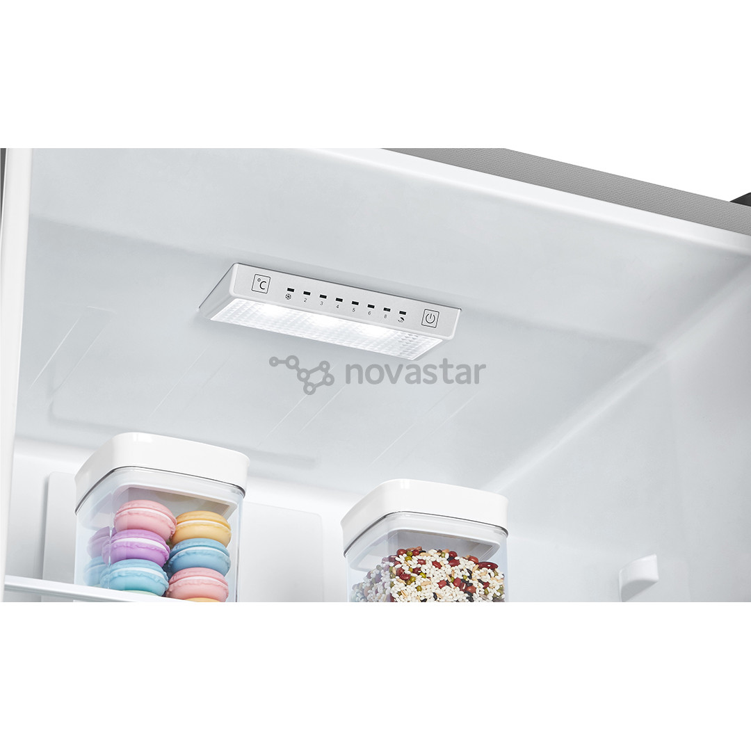 Šaldytuvas Hisense, NoFrost, 336 L, aukštis 202 cm, juodas