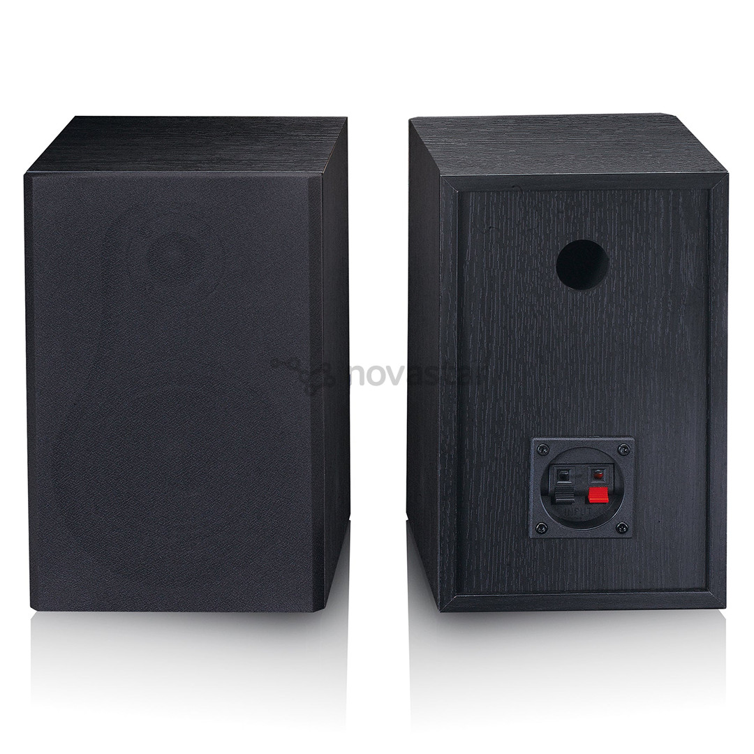 Lenco LS-500, juodas - Plokštelių grotuvas su garso kolonėlėmis