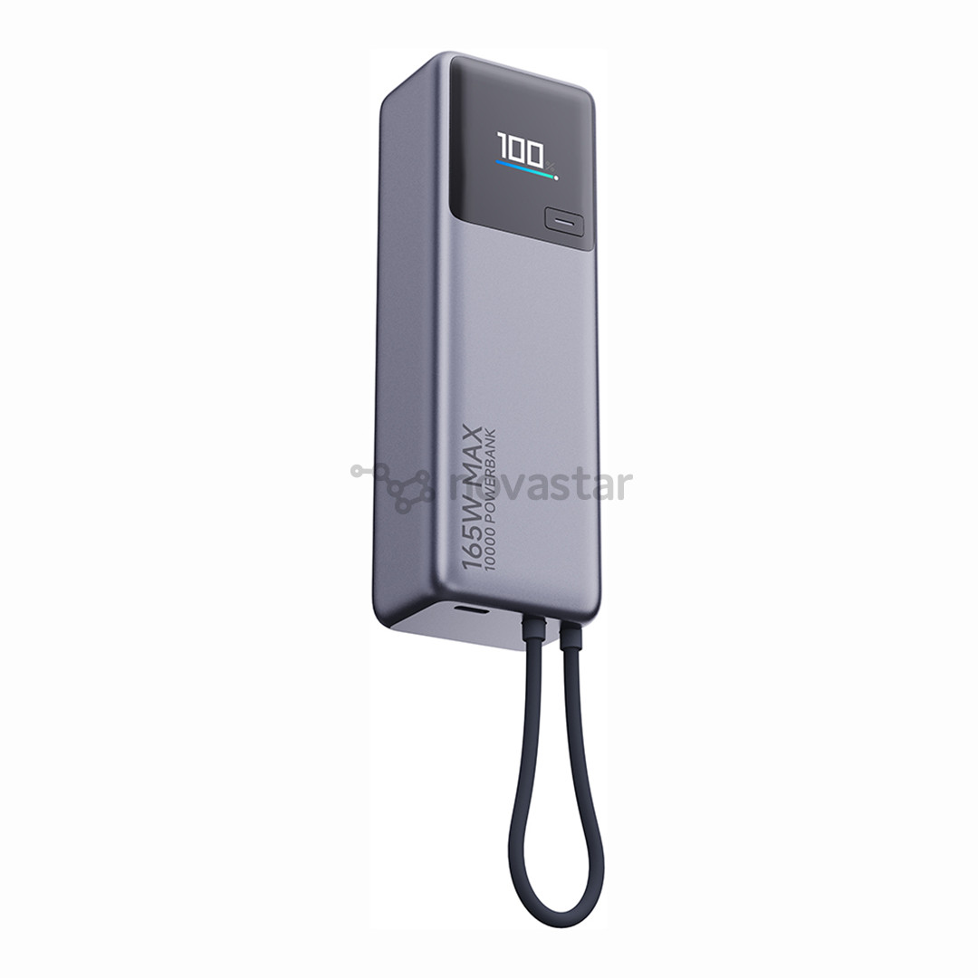 Xiaomi Power Bank, 165 W, 10000 mAh, gray - Power bank