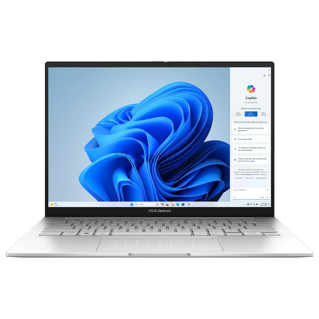 Nešiojamasis kompiuteris Asus Zenbook 14 OLED, 14'', OLED, Ultra 5, 16 GB, 512 GB, ENG, sidabro spalvos UX3405CA-QL219W