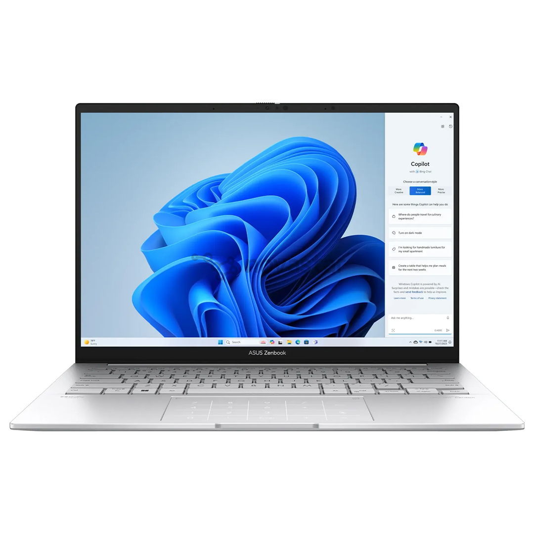 Nešiojamasis kompiuteris Asus Zenbook 14 OLED, 14'', OLED, Ultra 5, 16 GB, 512 GB, ENG, sidabro spalvos