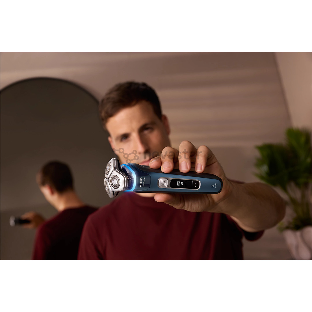 Philips i9000 Prestige, Wet & Dry, mėlyna - Barzdaskutė