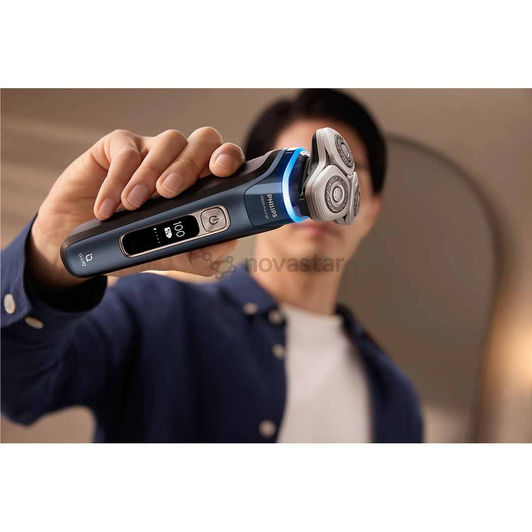 Philips i9000 Prestige, Wet & Dry, mėlyna - Barzdaskutė