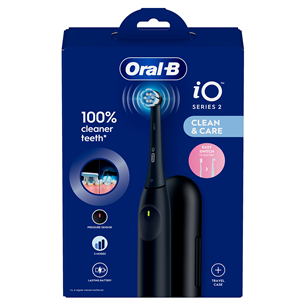 Elektrinis dantų šepetėlis Braun Oral-B iO2, kelioninis dėklas, juodas