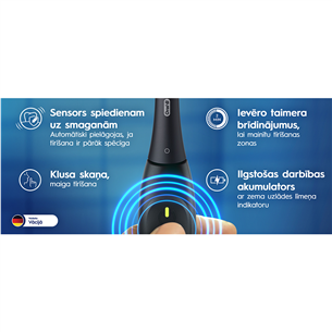 Elektrinis dantų šepetėlis Braun Oral-B iO2, kelioninis dėklas, juodas