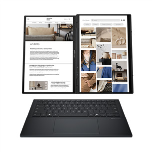 Asus Zenbook Duo OLED, 14'', 3K, OLED, 120 Гц, Ultra 9, 32 ГБ, 2 ТБ, ENG, темно-серый - Ноутбук