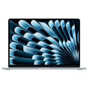 Nešiojamasis kompiuteris Apple MacBook Air 15 (2025), M4, 10C/10C, 16 GB, 256 GB, ENG, sky blue MC7A4ZE/A