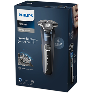 Philips Shaver Series 5000 Wet & Dry, juoda/mėlyna – Barzdaskutė