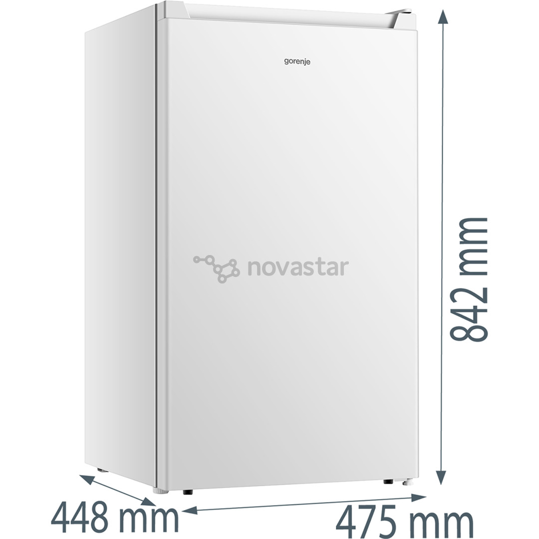Šaldytuvas Gorenje, 82 L, aukštis 85 cm, baltas