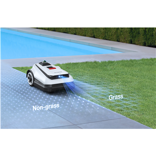 Vejos robotas Ecovacs GOAT A1-3000 LiDAR, baltas/juodas