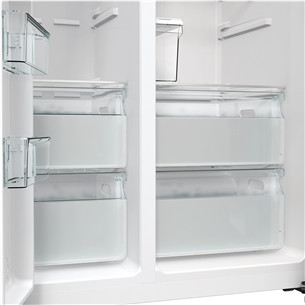 SBS šaldytuvas Hisense, NoFrost, 566 L, aukštis 179 cm, pilkas