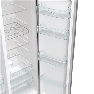 SBS šaldytuvas Hisense, NoFrost, 566 L, aukštis 179 cm, pilkas