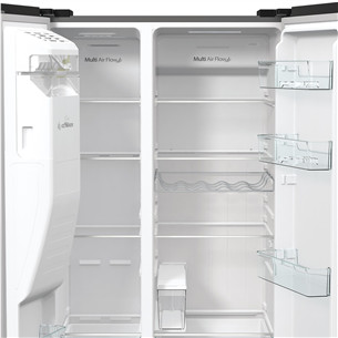 SBS šaldytuvas Hisense, NoFrost, 566 L, aukštis 179 cm, pilkas