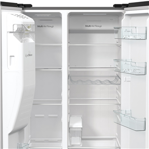 SBS šaldytuvas Hisense, NoFrost, 566 L, aukštis 179 cm, pilkas