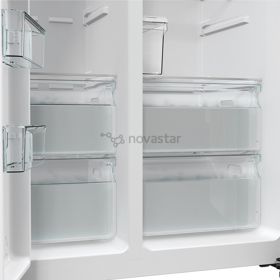 SBS šaldytuvas Hisense, NoFrost, 566 L, aukštis 179 cm, juodas