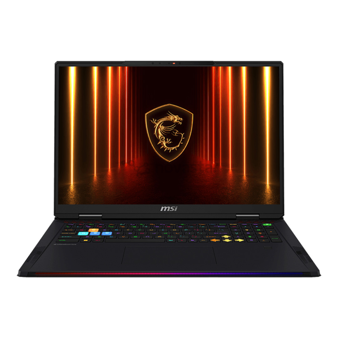 Nešiojamasis kompiuteris MSI Raider 18, 18'', UHD+, Mini-LED, 120 Hz, Ultra 9, 64 GB, 4 TB, RTX 5090, ENG, juodas