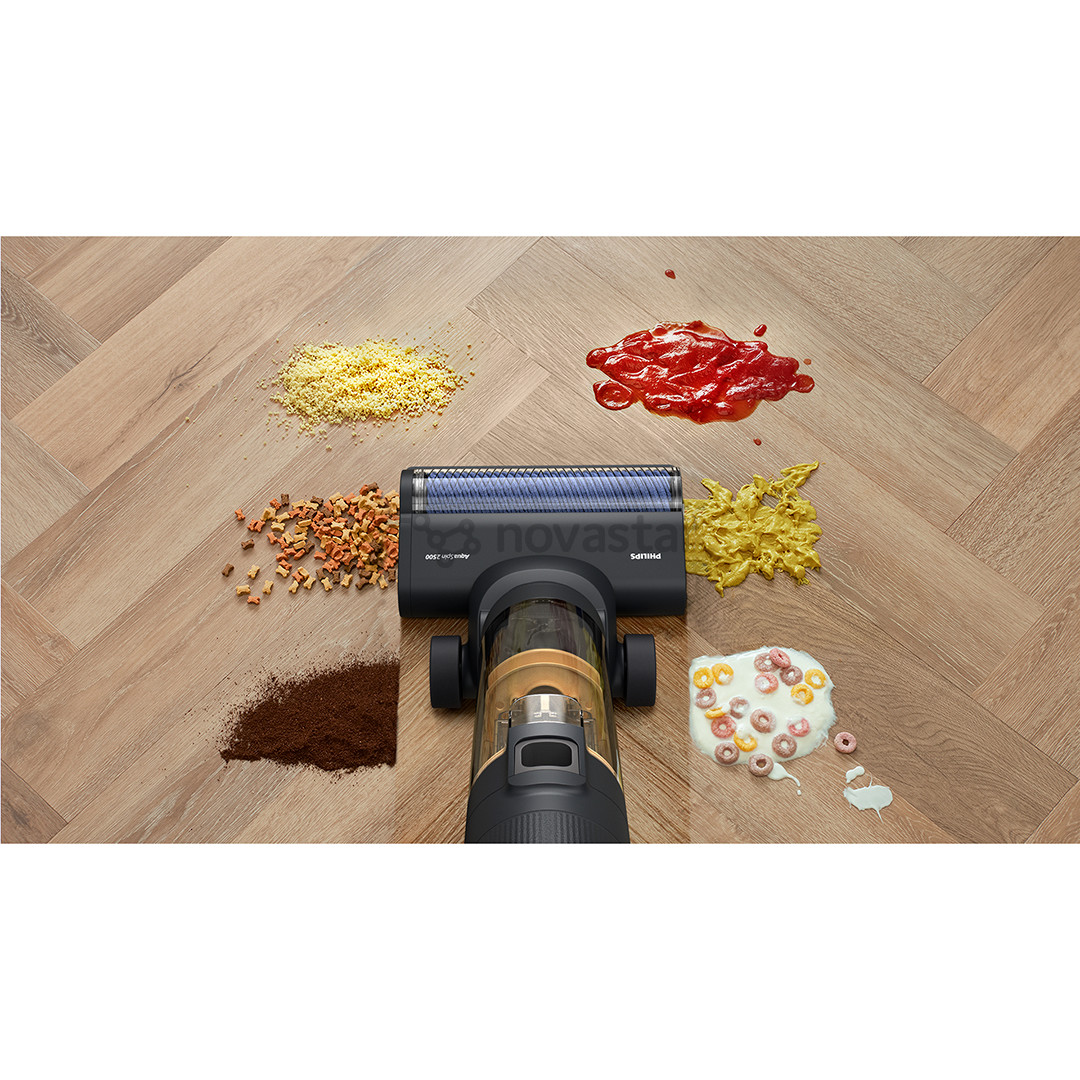 Philips 7000 Series AquaTrio, wet & dry, juodas/geltonas - Belaidis dulkių siurblys