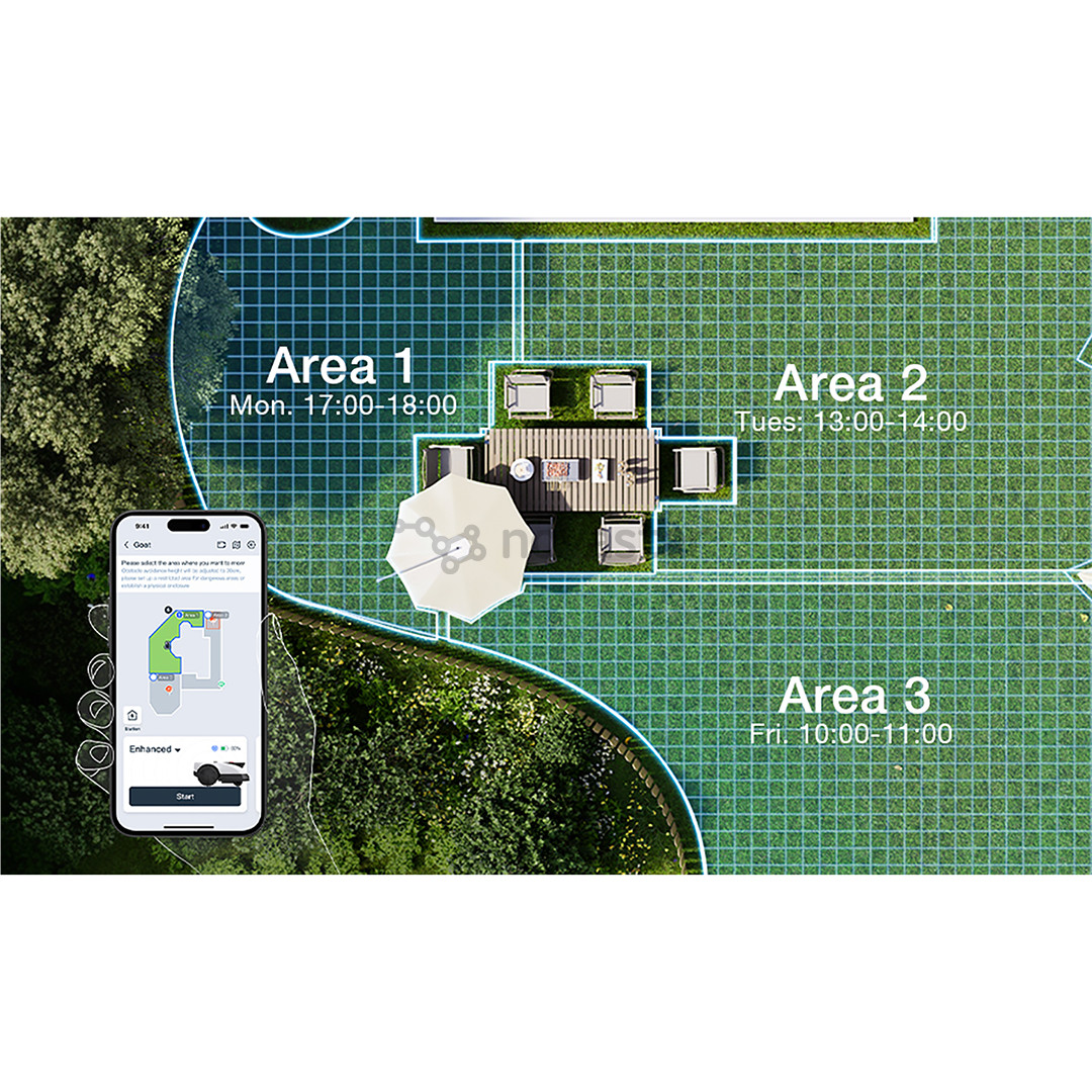 Ecovacs Goat 0500 Panorama, белый/черный - Робот-газонокосилка