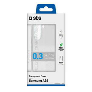 SBS Skinny cover, Galaxy A36, прозрачный - Чехол для смартфона