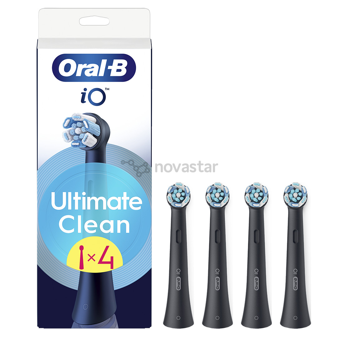 Dantų šepetėlių antgaliai Braun Oral-B UltimateClean, 4 vnt., juodi