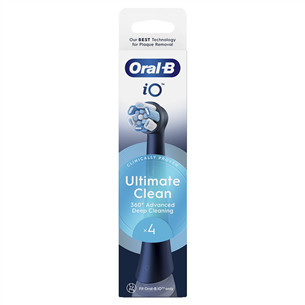 Dantų šepetėlių antgaliai Braun Oral-B UltimateClean, 4 vnt., juodi