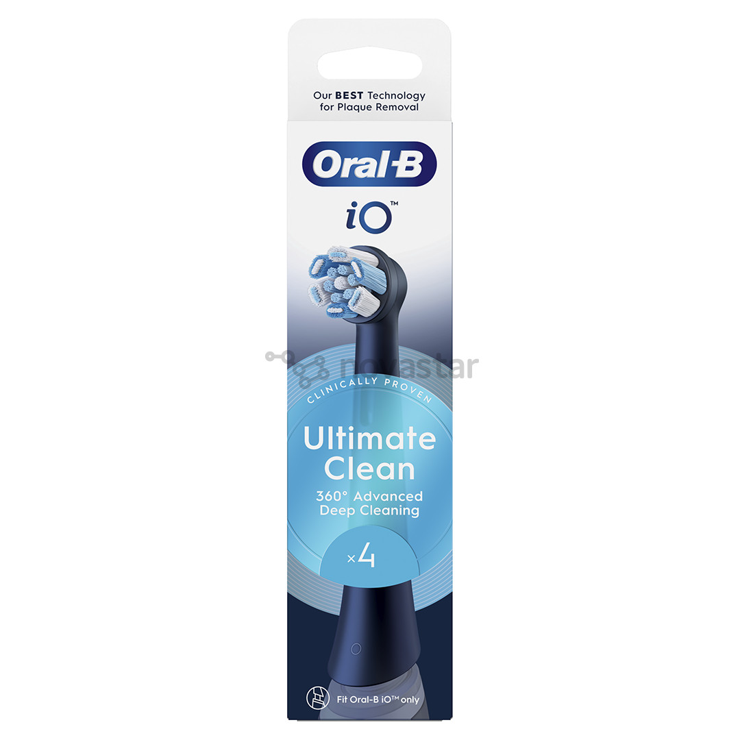 Dantų šepetėlių antgaliai Braun Oral-B UltimateClean, 4 vnt., juodi